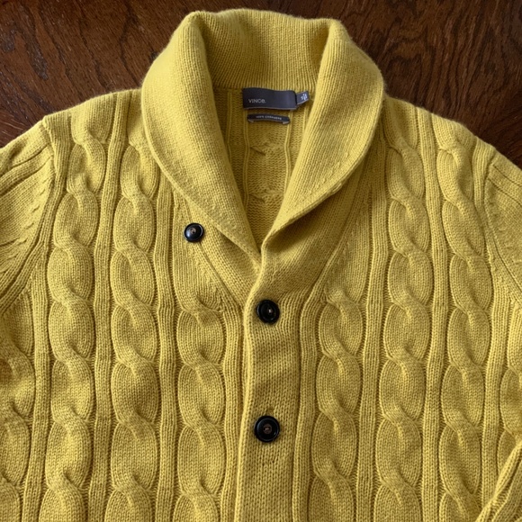 vince shawl collar cardigan